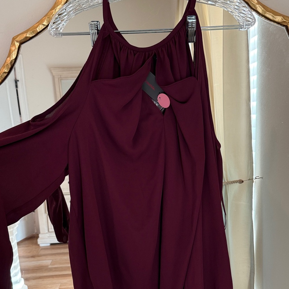 BOLD elements Burgundy Blouse. Long sleeve